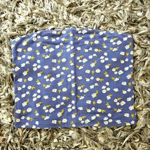 Strapless floral top M